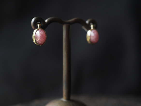 rhodochrosite brass pierce (shunbun) 10枚目の画像