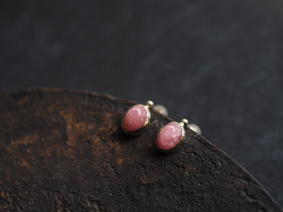 rhodochrosite brass pierce (shunbun) 4枚目の画像