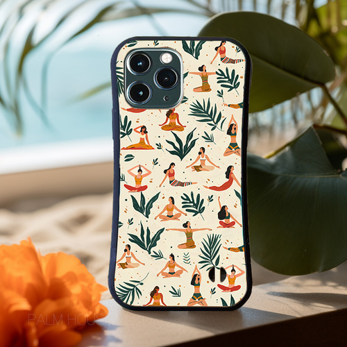耐衝撃ケース】ヨガ BEACH YOGA PEOPLE iPhone スマホケース ビーチ