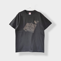 Tシャツ「迷路」スミ色 2枚目の画像