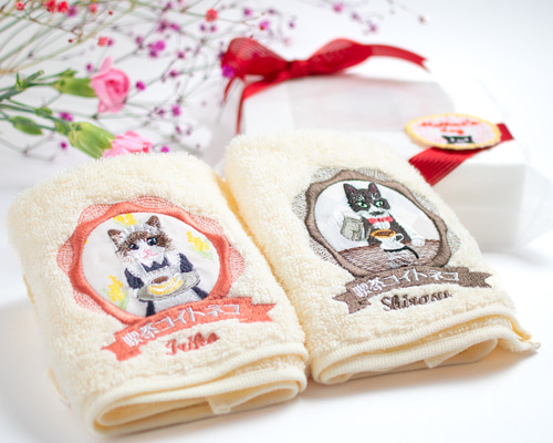 パニャ様】ハンドメイドオーダー★女の子と猫★バッグ&ハンカチ　7点 パニャ様】ハンドメイドオーダー☆女の子と猫☆バッグ&ハンカチ