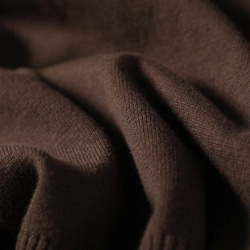 ★サンプルセール　1点のみ★コットン100％下着ニット　モックネック　セーター　黒みがかった赤褐色　211001-08 5枚目の画像