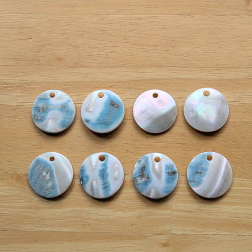 夜光貝磨きアクセサリー作りキット ◉《 まる 》 キット 夜光貝jewelry