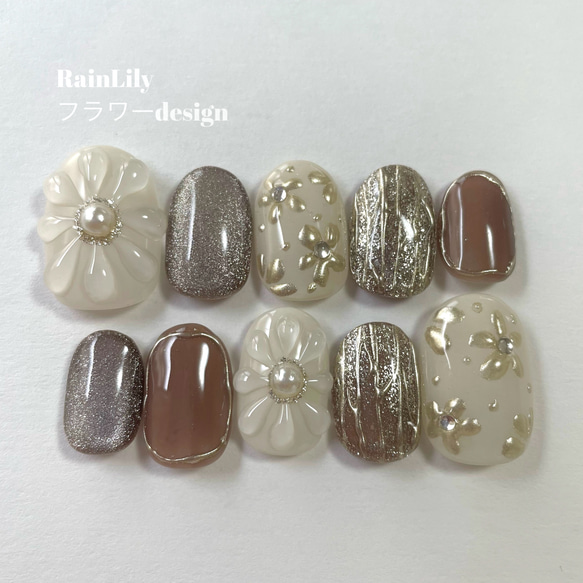 サイズオーダー制】ぷっくりフラワー/シンプル/成人式/振袖/結婚式  