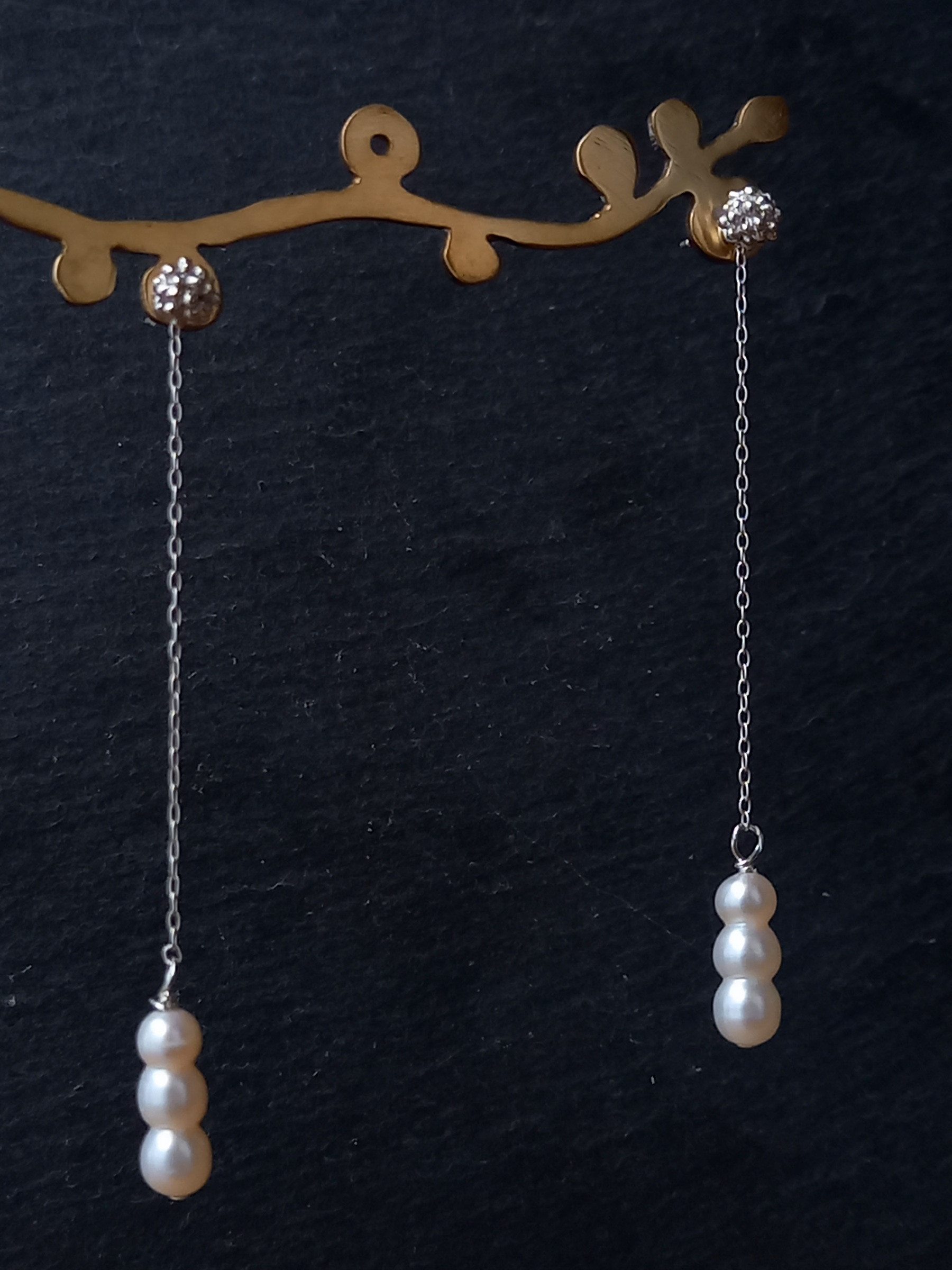 Utoka  ☆ silver  ３つ子ちゃんと実   ピアス  c