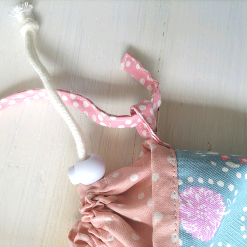 ペットボトルカバー 北欧風柄ブルー 巾着バッグ ranco 通販 17449918