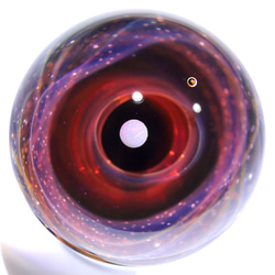 45mm 金(24K)の粒宇宙ガラスマーブル - オブジェ  no.M165 1枚目の画像