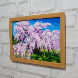 油絵 油彩 油彩画 絵 絵画 【桜の大木】 2枚目の画像