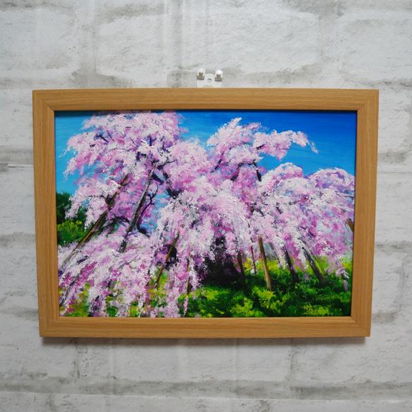 油絵 油彩 油彩画 絵 絵画 【桜の大木】 1枚目の画像