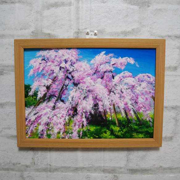油絵 油彩 油彩画 絵 絵画 【桜の大樹】 絵画 HR 通販
