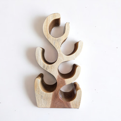 Suar Wood bottle rack モンキーポッド　家具　収納 ワインラック　無垢材 木製　ナチュラル 7枚目の画像