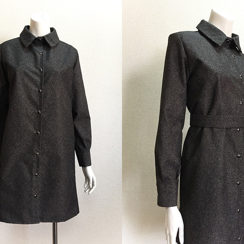 1点もの・デザイン画付き】アパレルブランド綿ポリ系ツイード風生地  