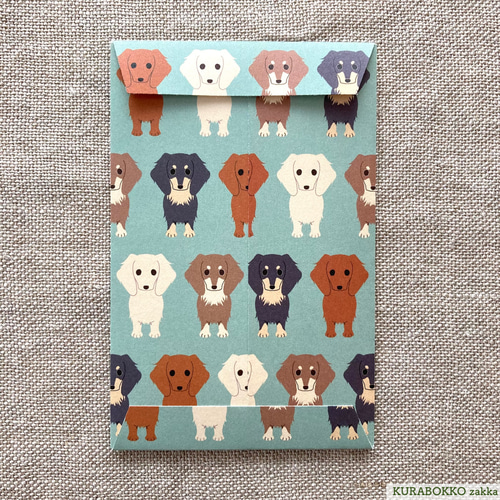 ミニチュアダックスフントのポチ袋（8枚入） ぽち袋・お年玉袋