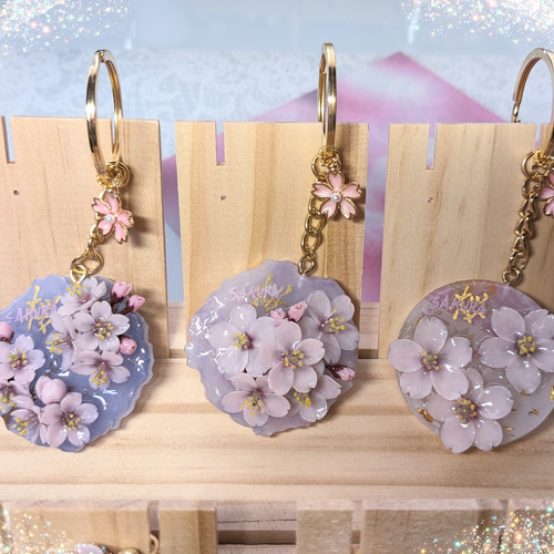 桜咲き乱れるバッグチャーム【キーチャーム】 バッグチャーム かおりん