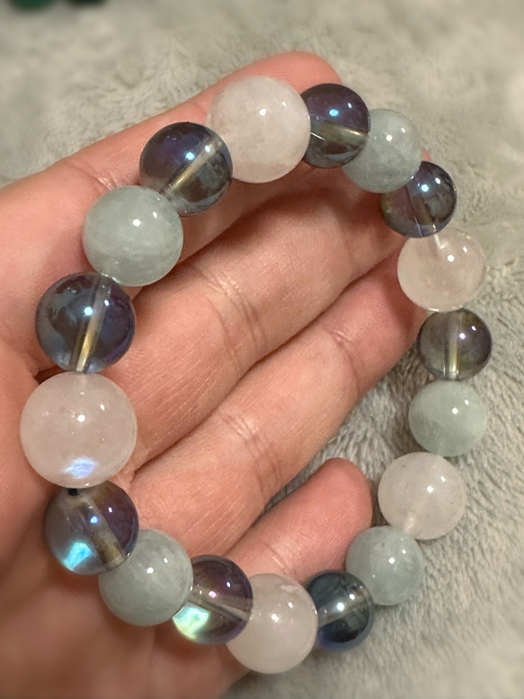 ムーンストーンとアクアマリンのお守り 3枚目の画像