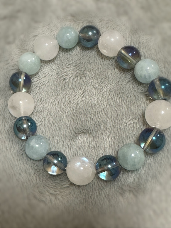 ムーンストーンとアクアマリンのお守り 2枚目の画像