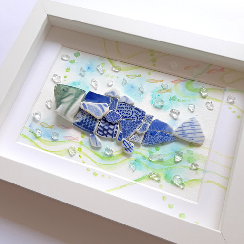 海流のメロディー “Whispers of the Tides”〉シーグラスアート