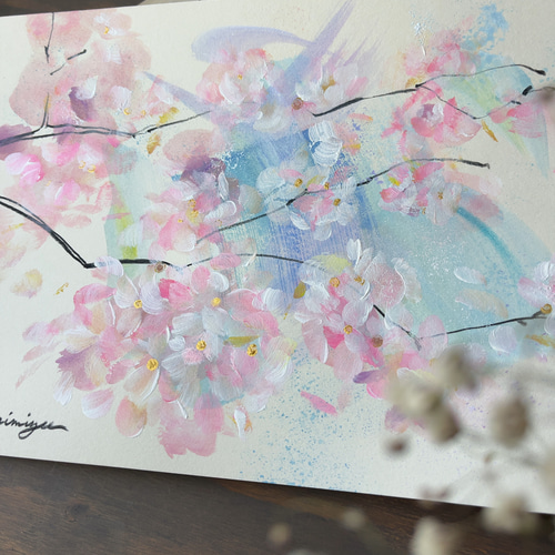 原画「桜」S8・油彩 | かいがのみせあかちゃん ｜インテリア絵画