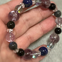 アイリスアメジストとラピスラズリのお守り 2枚目の画像