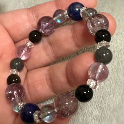 アイリスアメジストとラピスラズリのお守り 3枚目の画像