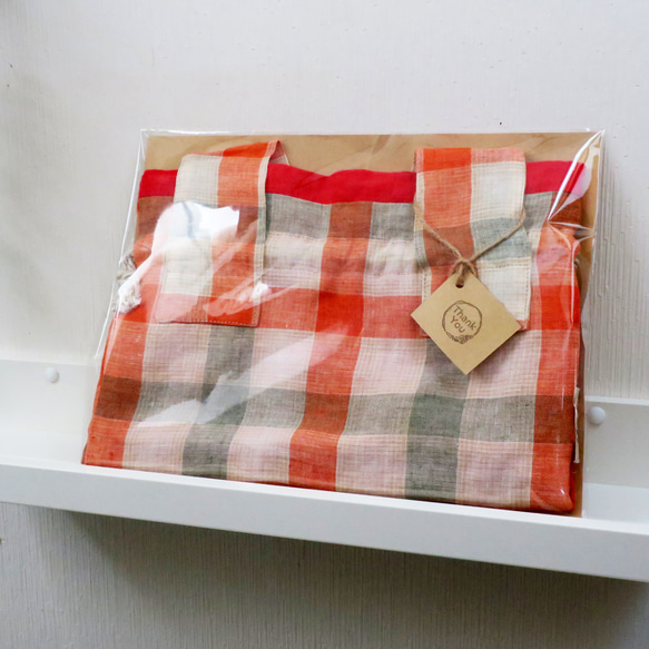 【母の日早割】イタリー製リネンの巾着バッグ 13枚目の画像