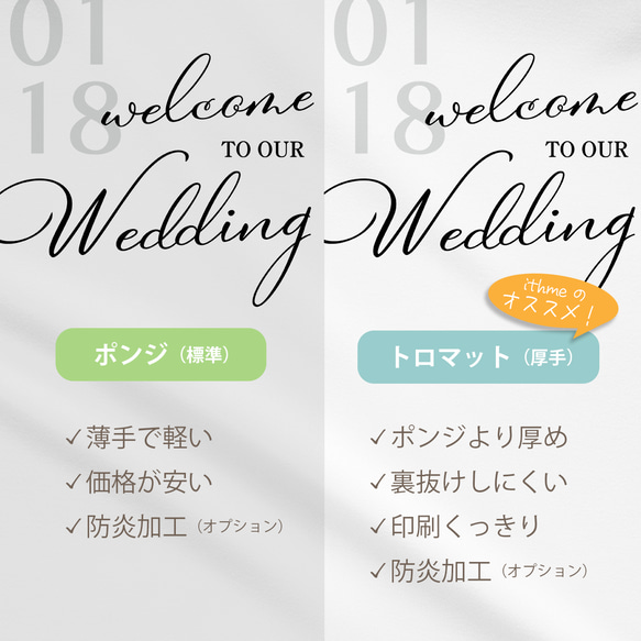 本格タペストリー「Wedding_simple」★名入れ可【結婚式 披露宴 二次会 ウェディング ウェルカムボード】 6枚目の画像