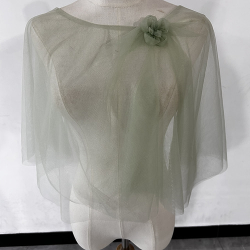 パーティードレス用 グリーン デザイン感 二次会 トップス 透ける  