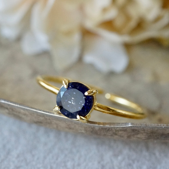 3月誕生石 再販x2 アイオライトサンストーン 7号〜フリーサイズ