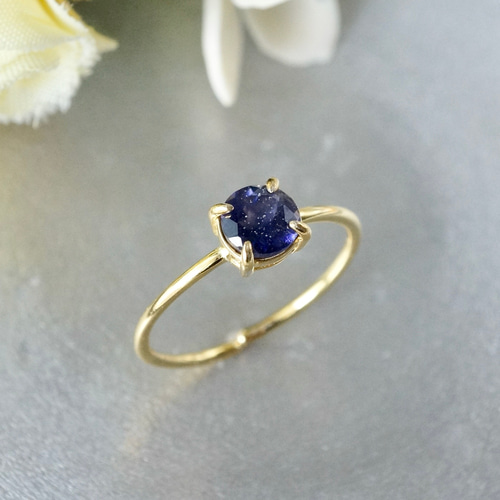 3月誕生石 再販x2 アイオライトサンストーン 7号〜フリーサイズリング