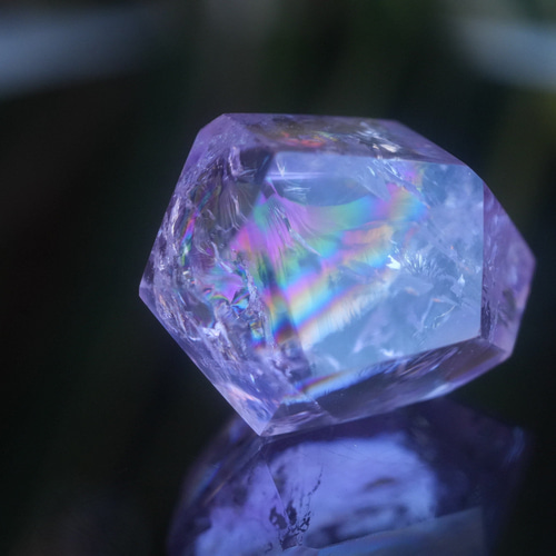 七色吐息☆レインボー☆アメジスト原石 s1213 天然石 Funky garuda