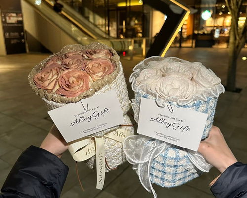 花束のブローチ レース編み 小さな薔薇の花束ブローチ～pink mix～ ブローチ 花