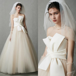 ウェディングドレス オフショルダー ボリューム袖 パフスリーブ A