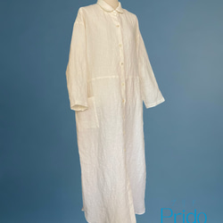 WIND 比利時有機亞麻洋裝 #Off White 第1張的照片