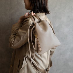 ⚮̈ミナペルホネン smile flower pink beige ドラポケショルダー