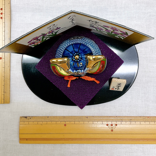 五月人形　端午の節句　飾り台と屏風　菖蒲柄 cdb10ee2126113caef221396422744