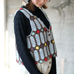 パッチワークデザイン ストール 大判 再販】彩りをまとう♪カラフルパッチワーク大判ストール（25s-08