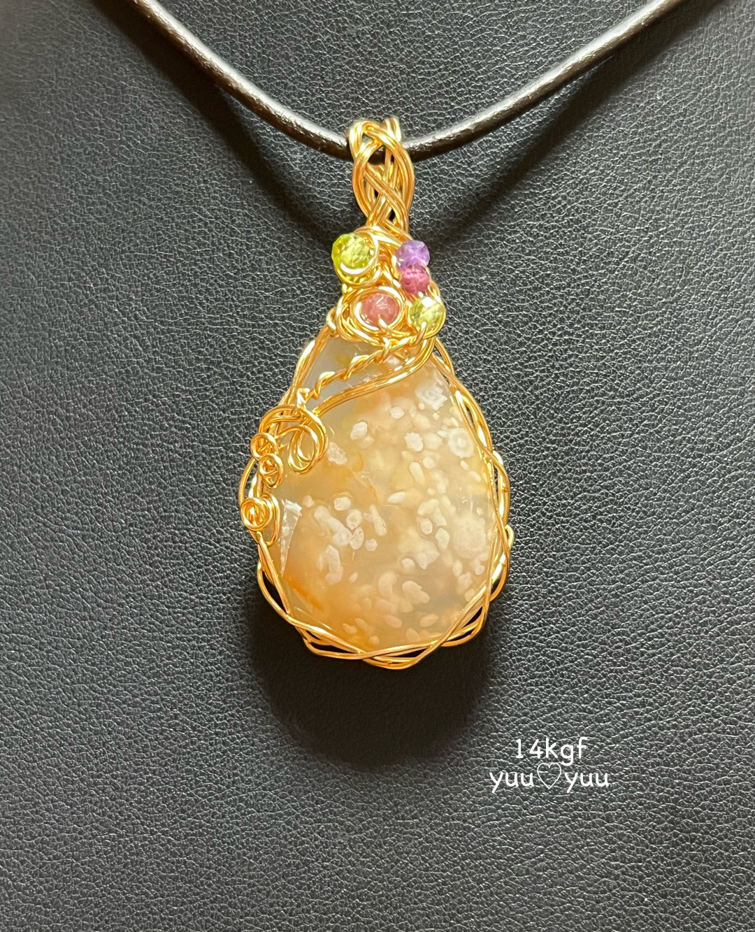 桜】﻿ホワイトオニキス チェリーブロッサムカット