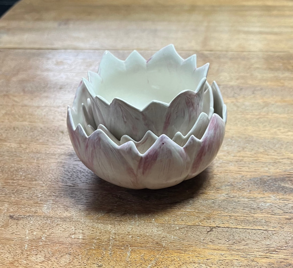 蓮の花の器 3点セット お椀・ボウル・鉢 Atelier chroma 通販 17451262