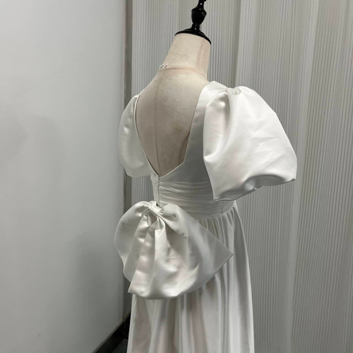 送料無料！フランス風 ウエディングドレス 前撮り プリンセスライン  