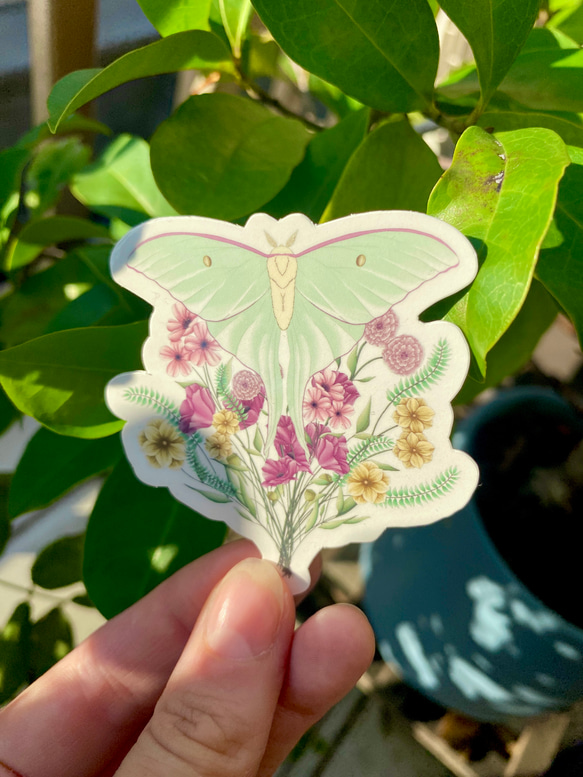 Insect Flower Bouquet Sticker Set (５ piece) - 花と虫のブーケシールセット( 4枚目の画像