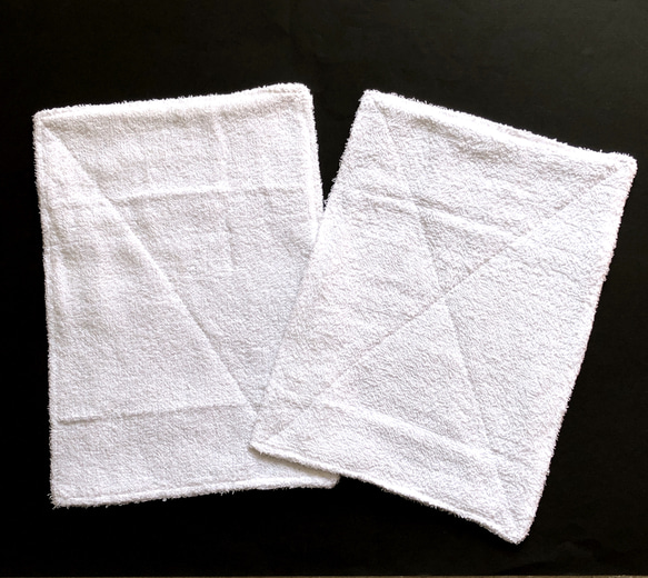 子どもも使いやすい雑巾2枚組／白 カーペットクリーナー・粘着ローラー