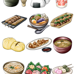 Japanese Food print (A4) 和食プリント (A4) 2枚目の画像