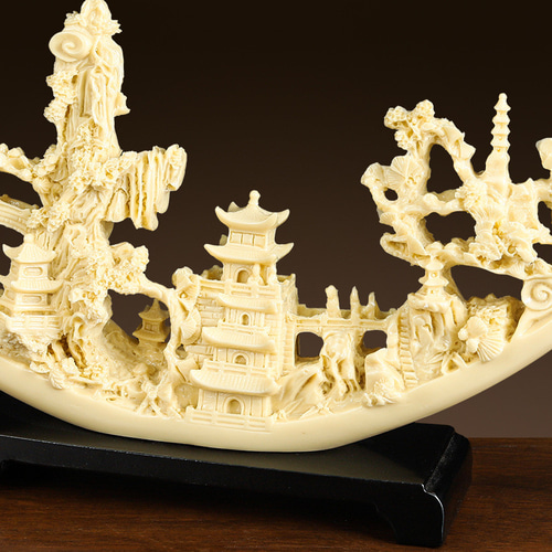 オブジェ 象牙風 帆船 サンゴ 珊瑚 おしゃれ かわいい 置物  