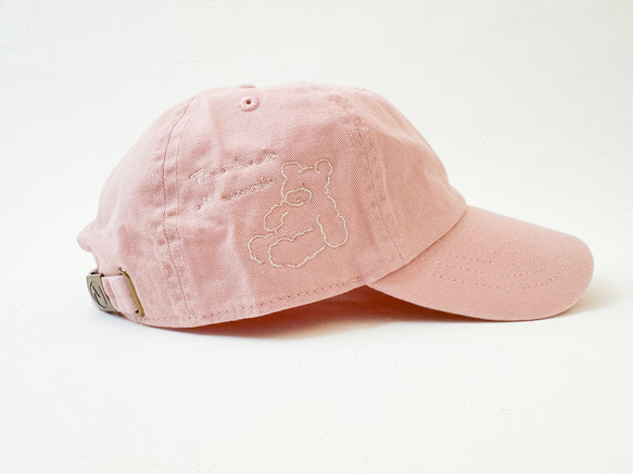 のんびりくまさんのキャップ スモーキーピンク キャップ クマモリ 通販