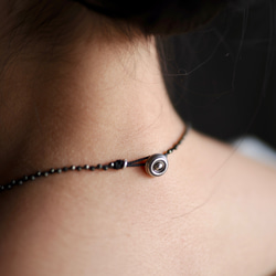 Braid necklace -Hammered silver- 8枚目の画像