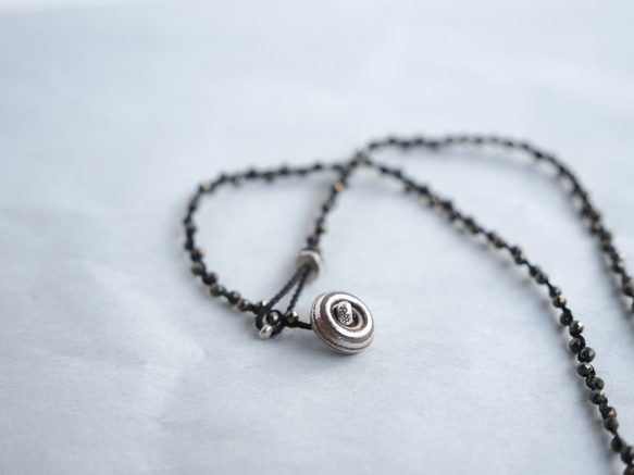 Braid necklace -Hammered silver- 5枚目の画像