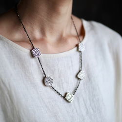 Braid necklace -Hammered silver- 6枚目の画像