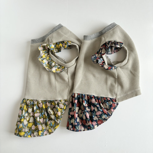 犬服 大人っぽ♡花柄ワンピース ペット服 わんこ服 シーズー トイ