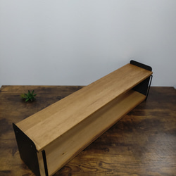 スパイスキッチンラック　アイアン✕木製2段棚 ディスプレイラック 3枚目の画像