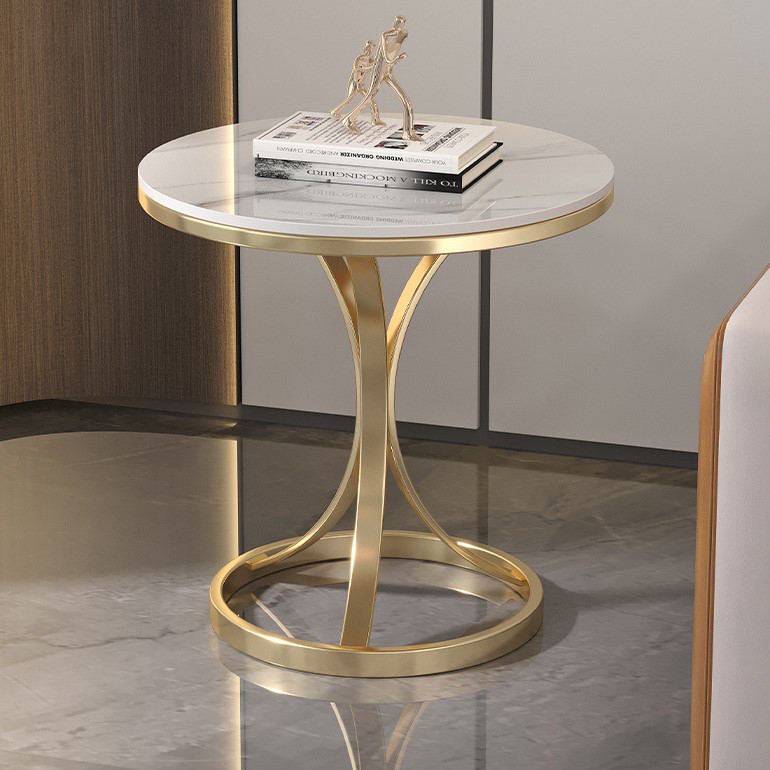 グジュアリー大理石テーブル - ゴールドフレーム 2層収納 【公式通販】